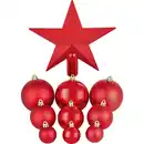 Bild 1 von OBI Weihnachtskugeln 63-teilig Rot Kunststoff Gemischt