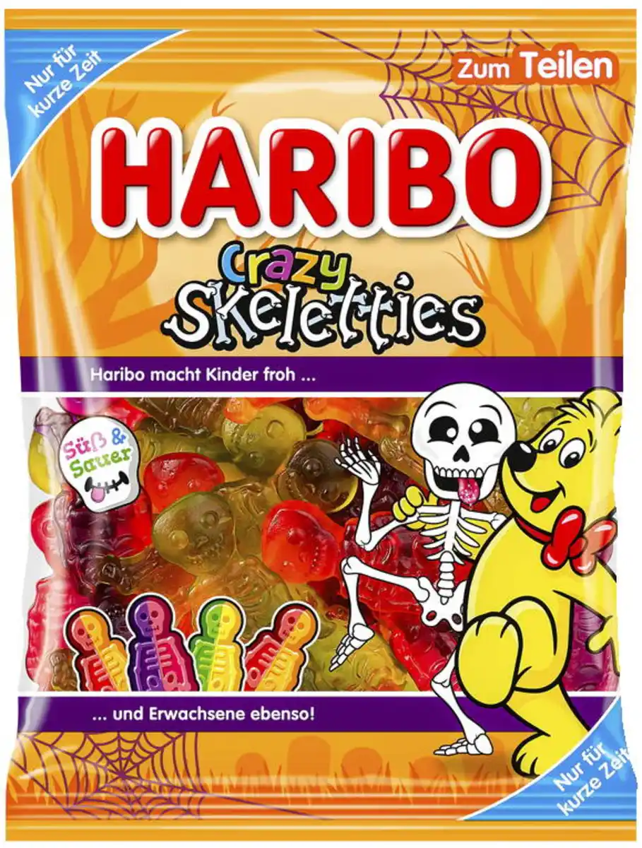Bild 1 von HARIBO Crazy Skeletties, 160-g-Packg.