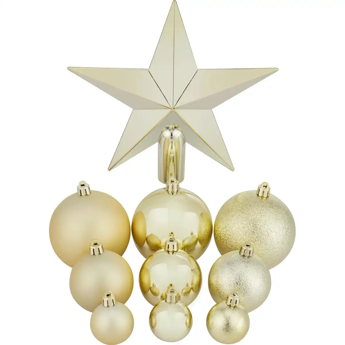 Bild 1 von OBI Weihnachtskugeln 63-Teilig Kunststoff Gold