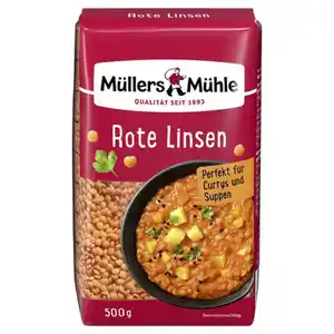MÜLLER'S MÜHLE Hülsenfrüchte 500 g, Rote Linse