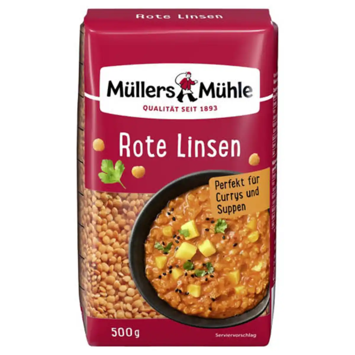 Bild 1 von MÜLLER'S MÜHLE Hülsenfrüchte 500 g, Rote Linse