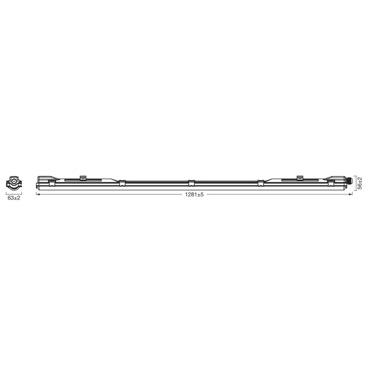 Bild 3 von Osram LED-Feuchtraumleuchte DampProof Val Plus 128,1 cm x 5,6 cm