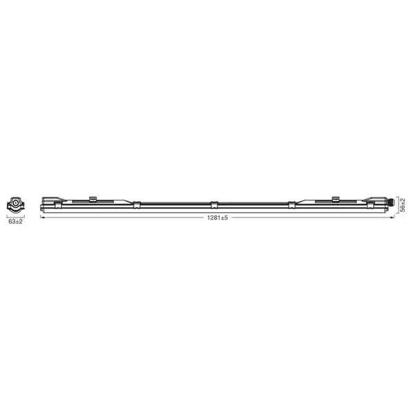 Bild 3 von Osram LED-Feuchtraumleuchte DampProof Val Plus 128,1 cm x 5,6 cm
