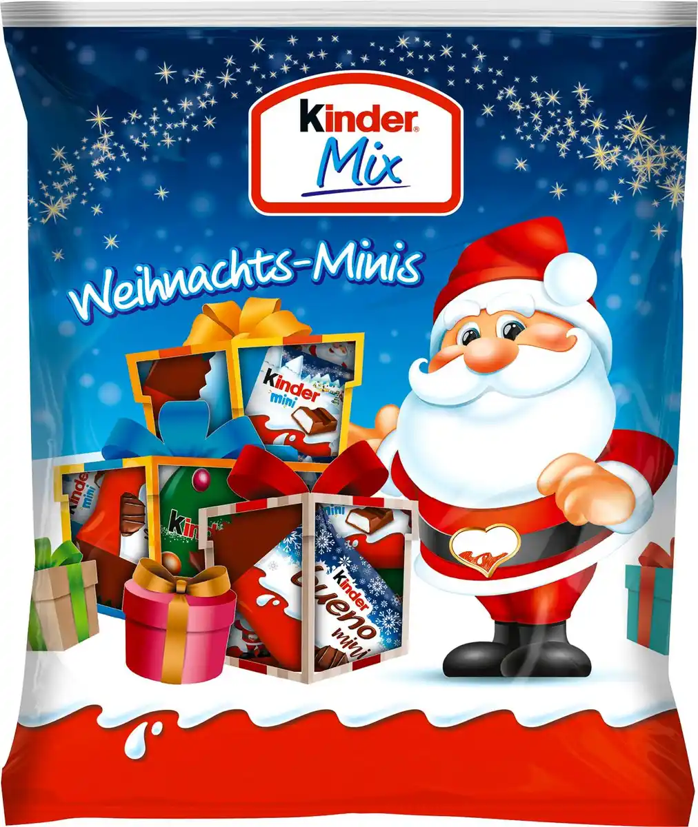 Bild 1 von KINDER Mix Weihnachts-Minis, 153-g-Packg.
