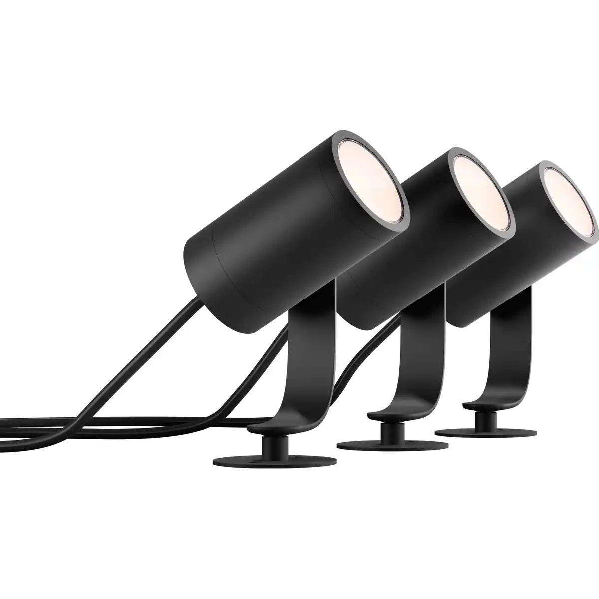 Bild 1 von Philips Hue LED-Spot Lily White & Color Ambiance 3-flammig Schwarz Basis-Set