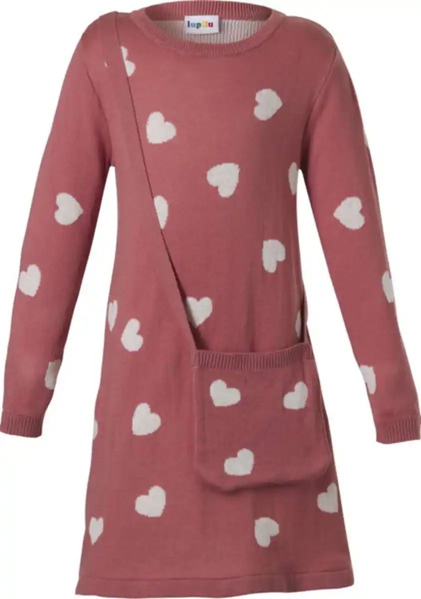 Bild 2 von LUPILU® Kinder-Strickkleid mit Tasche, 2-teilig