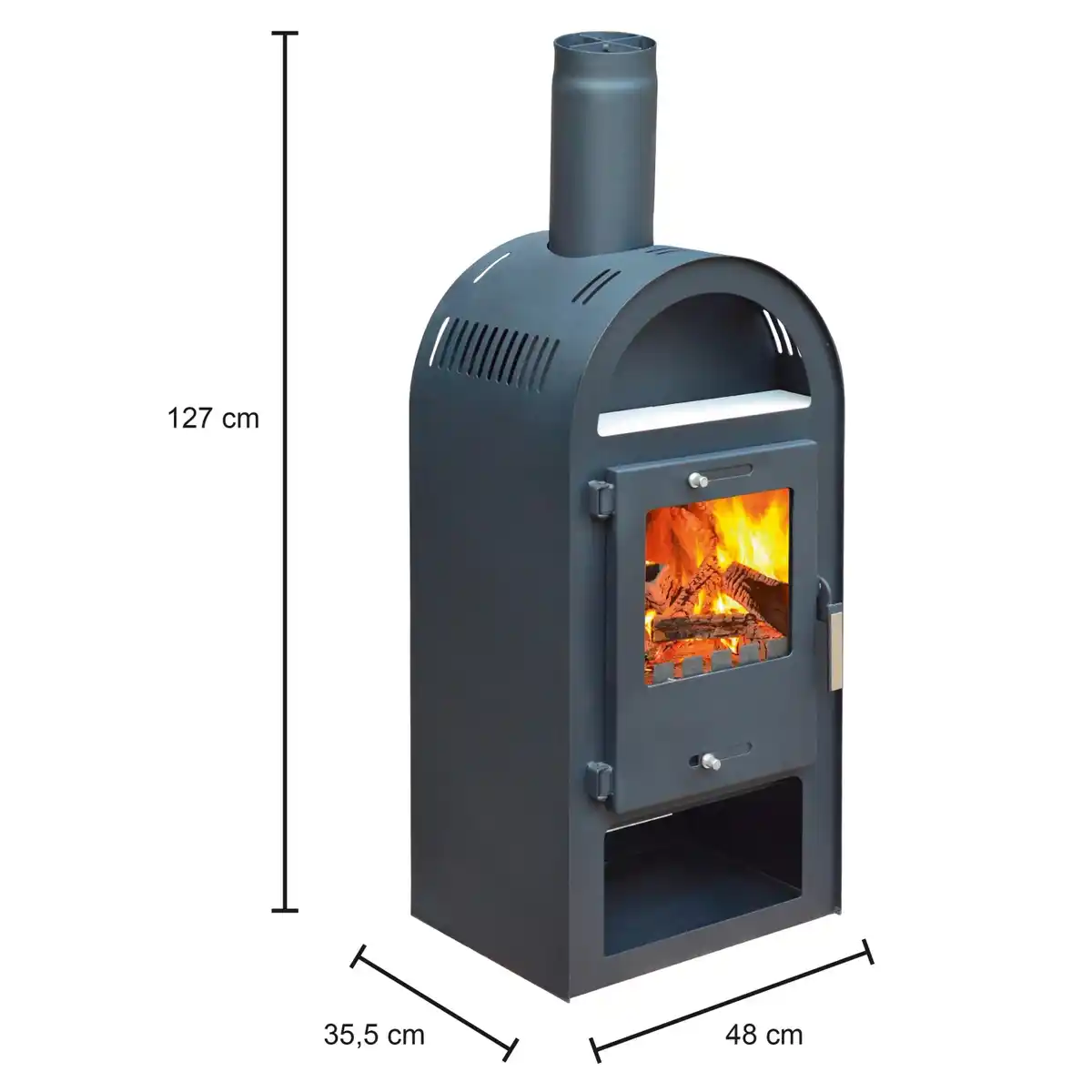 Bild 3 von ACCENTE Kaminofen Magna 3.0 UNI-1963 3.0 Stahl Schwarz 7 kW