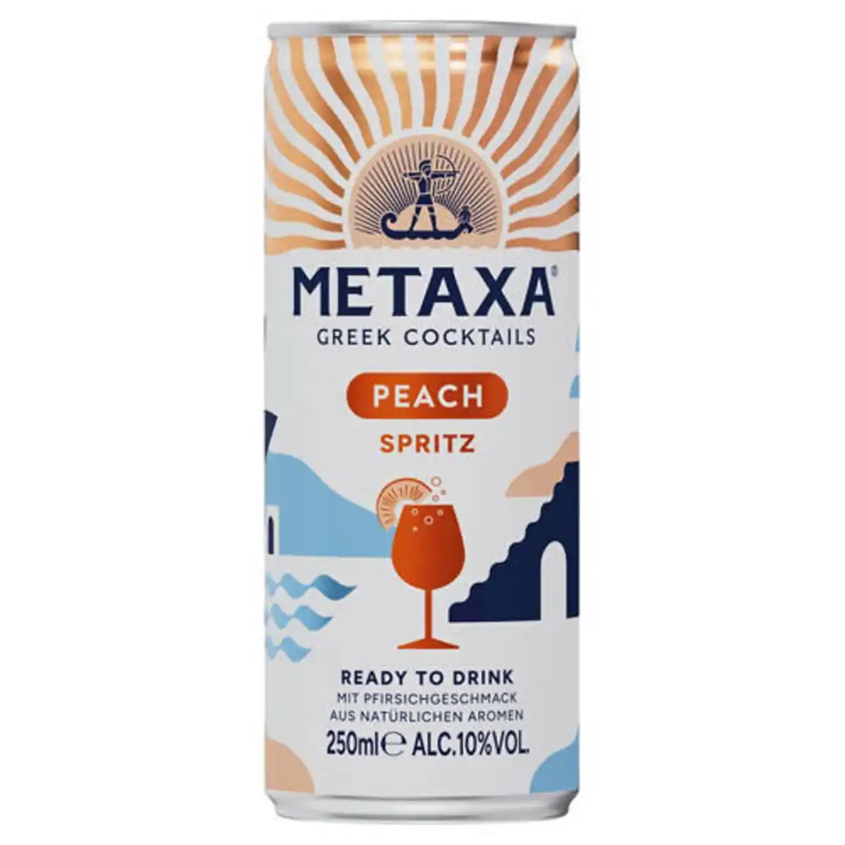 Bild 1 von METAXA Mixgetränk Dose 250 ml, Peach Spritz