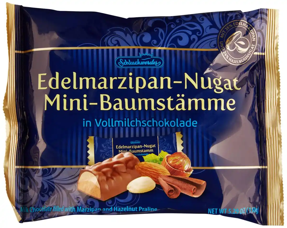 Bild 1 von SCHLUCKWERDER Mini-Baumstämme Nugat, 150-g-Packg.