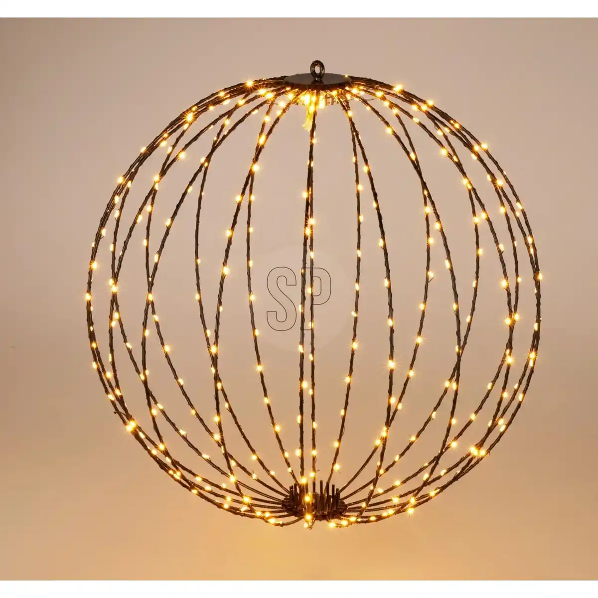 Bild 2 von Metallkugel Faltbar mit 240 warmweißen LEDs Ø 40 cm Schwarz