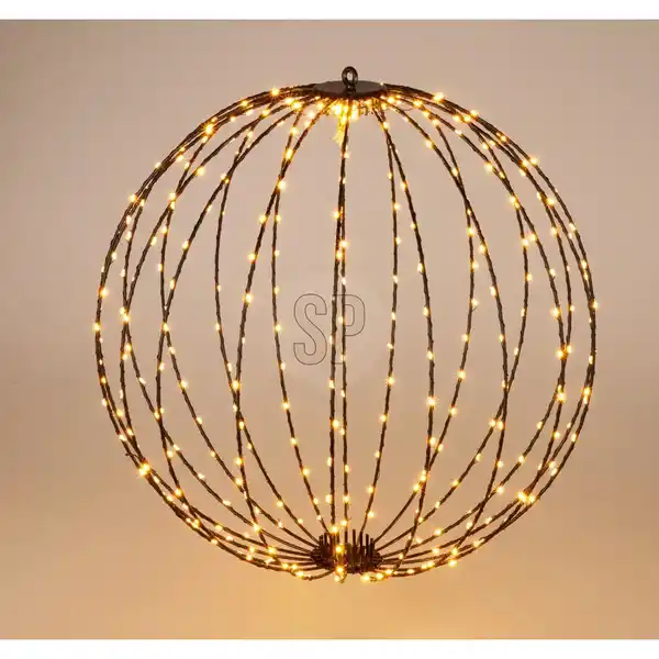 Bild 2 von Metallkugel Faltbar mit 240 warmweißen LEDs Ø 40 cm Schwarz