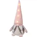 Bild 1 von OBI Weihnachtswichtel LED Deko Rosa Stoff 55 cm Beleuchtet