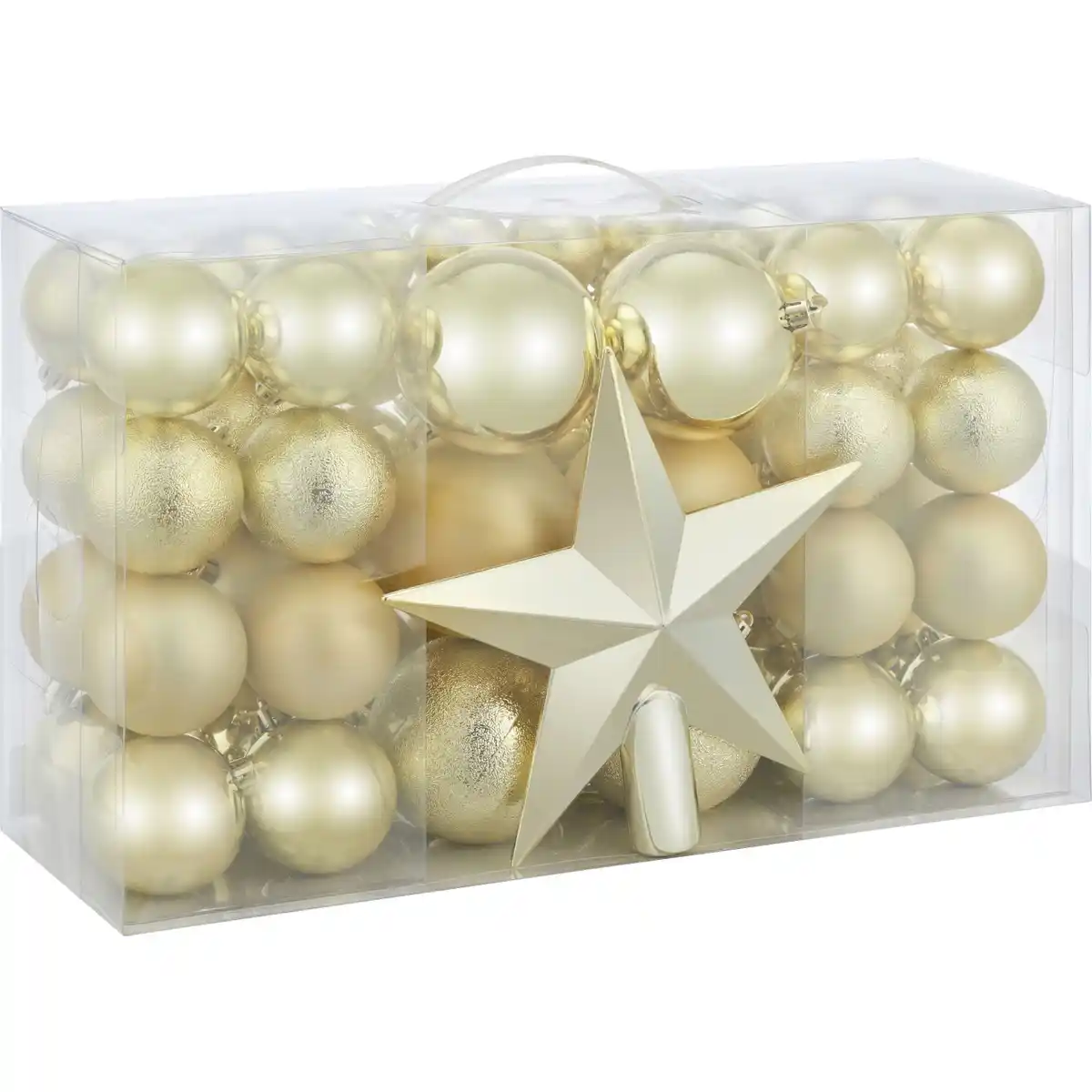 Bild 2 von OBI Weihnachtskugeln 63-Teilig Kunststoff Gold