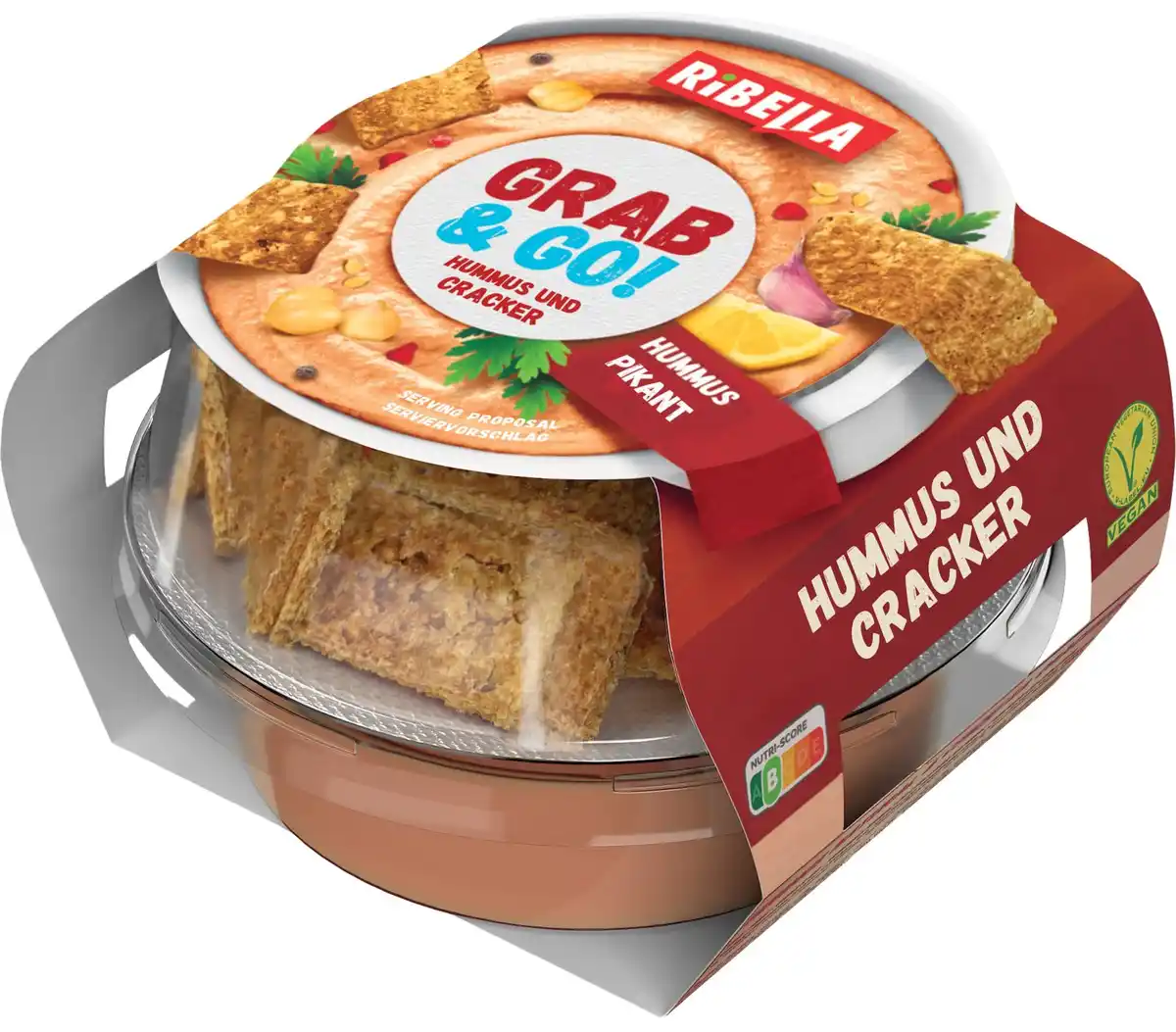 Bild 1 von RIBELLA Hummus und Cracker »Grab & go!«, 130-g-Packg.
