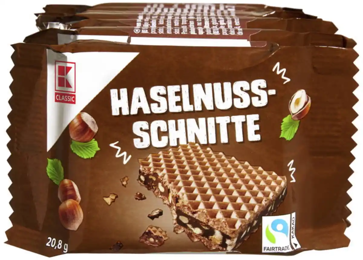 Bild 1 von K-CLASSIC Haselnuss-Schnitte, 166-g-Packg.