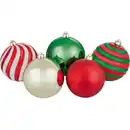 Bild 1 von OBI Weihnachtskugel 15 cm Mehrfarbig Kunststoff Set