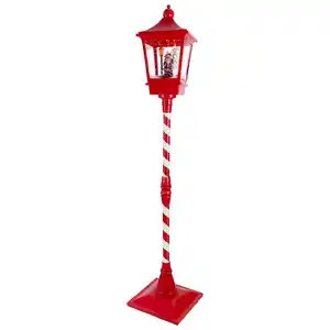 Lumineo LED-Laterne Weihnachtsmann mit Schneefall-Funktion Höhe 185 cm Rot-Weiß
