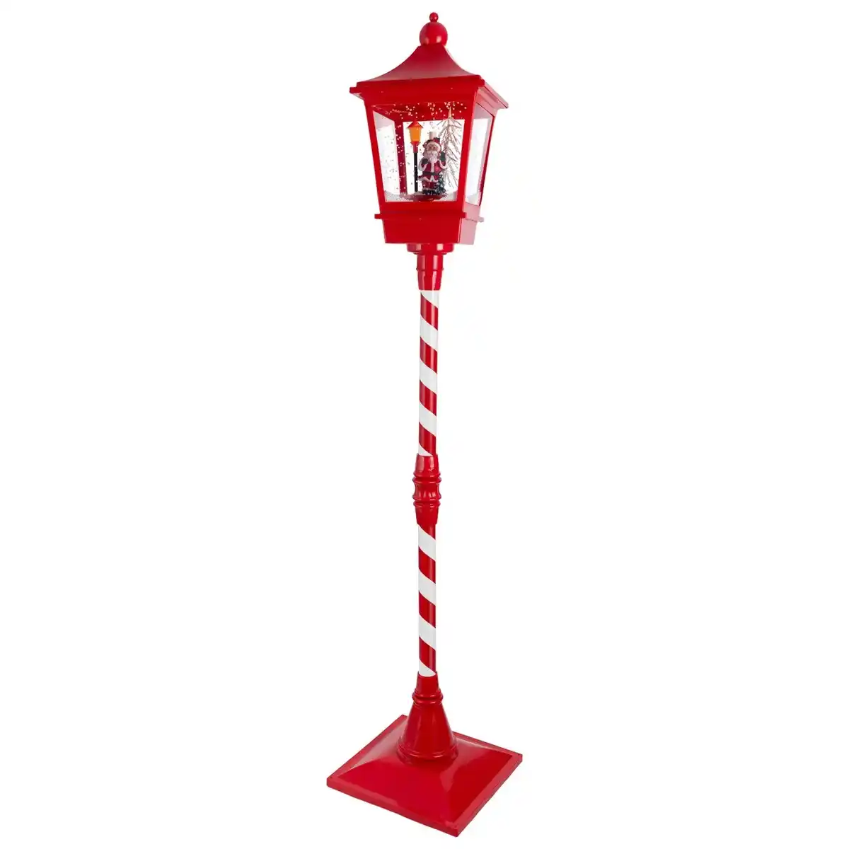 Bild 1 von Lumineo LED-Laterne Weihnachtsmann mit Schneefall-Funktion Höhe 185 cm Rot-Weiß