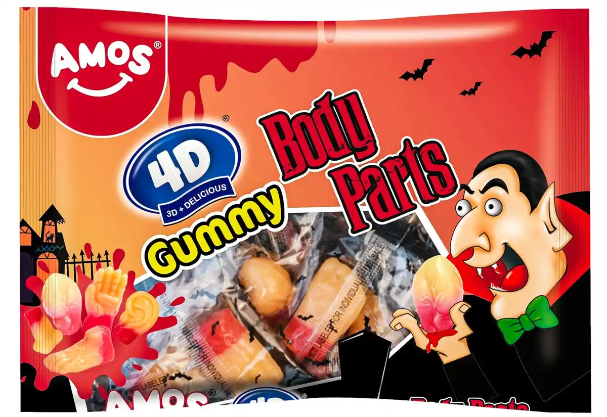 Bild 1 von AMOS 4D-Halloween-Fruchtgummi, 152-g-Packg.