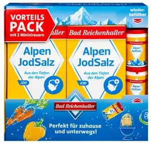 BAD REICHENHALLER Alpen-Jodsalz, 2 x 500-g-Packg.