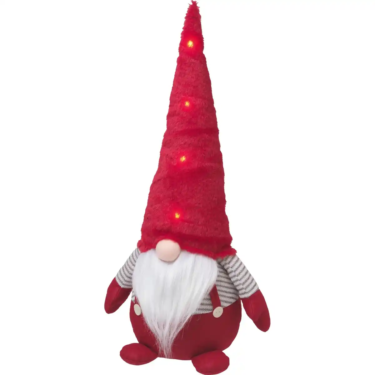 Bild 1 von OBI Weihnachtsdeko Wichtel Rot Beleuchtet Polyestermütze 55 cm