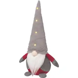 OBI Weihnachtswichtel Deko 55 cm Grau LED Beleuchtet