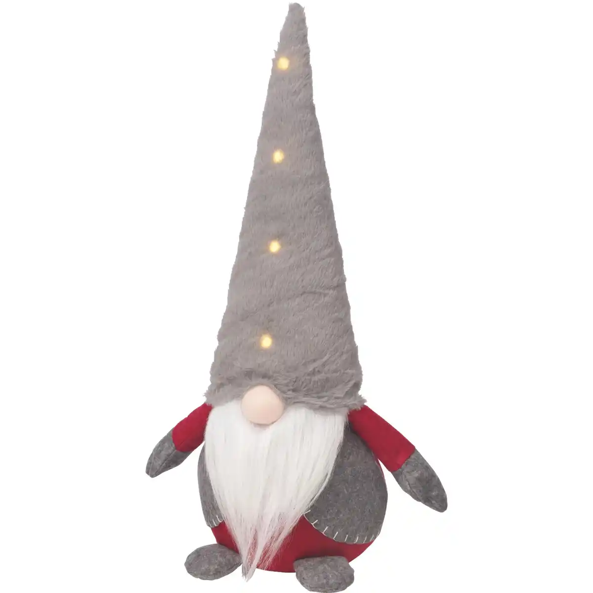 Bild 1 von OBI Weihnachtswichtel Deko 55 cm Grau LED Beleuchtet