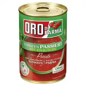 ORO DI PARMA Tomaten 400 g, 4-fach, passierte Kräuter
