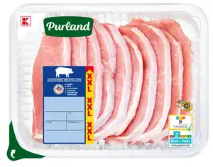 K-PURLAND Minutensteaks XXL aus dem Schweinelachs, 800-g-Großpackg.