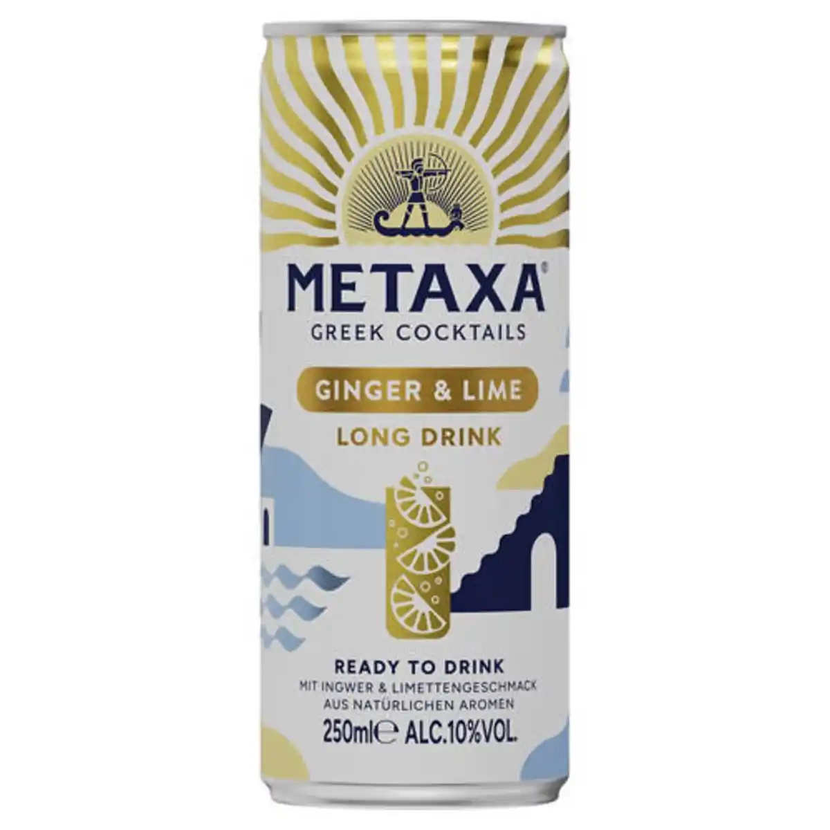 Bild 1 von METAXA Mixgetränk Dose 250 ml, Ginger & Lime