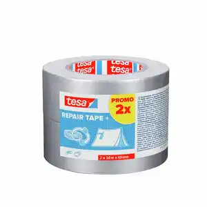 Tesa Allzweckband Promopackung Silber 2 x 50 m x 48 mm