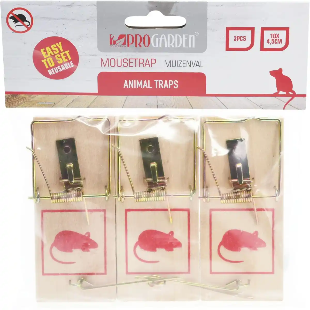 Bild 2 von Mausefallen-Set aus Pappelholz & Metall Holz Natur 3-teilig