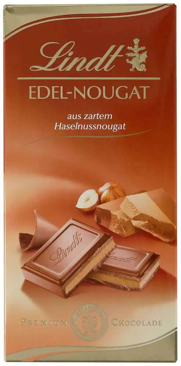 Bild 1 von LINDT Edel-Nougat-Schokolade, 100-g-Tafel