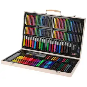 Zeichnen- und Malen-Set Holzbox 47,8 cm x 29,5 cm x 4,5 cm 180-teilig