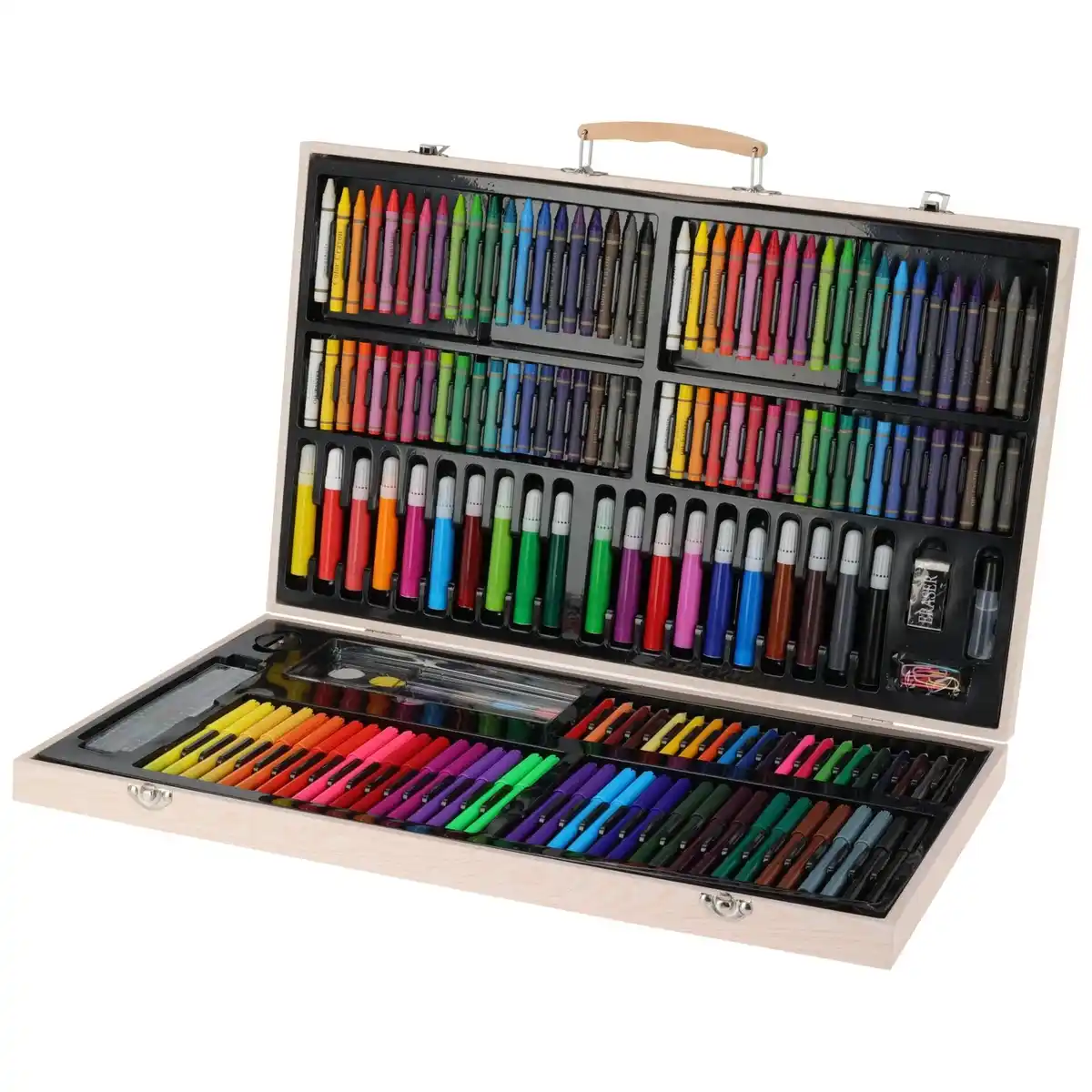 Bild 1 von Zeichnen- und Malen-Set Holzbox 47,8 cm x 29,5 cm x 4,5 cm 180-teilig