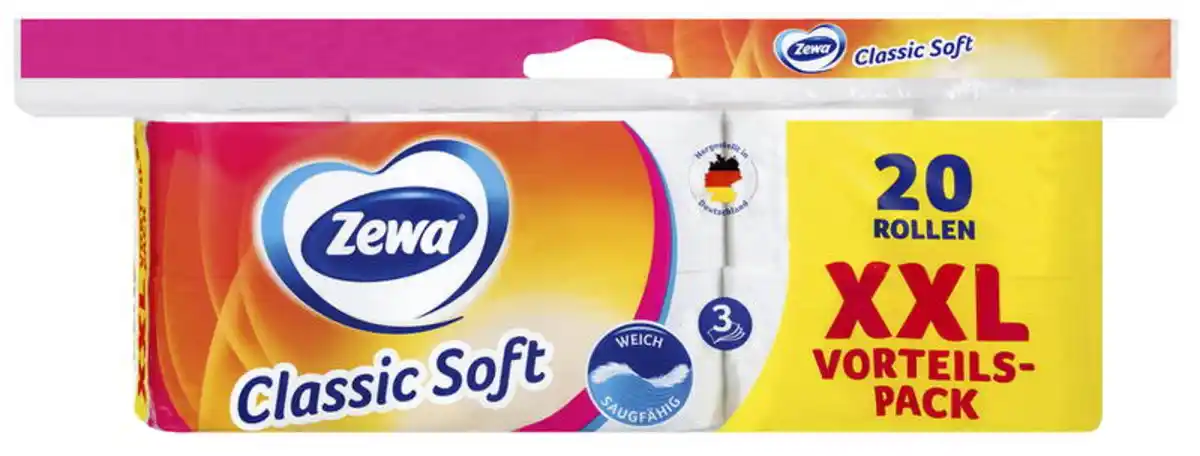 Bild 1 von ZEWA Toilettenpapier XXL, Packg. = 20 x 160 Blatt