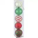 Bild 2 von OBI Weihnachtskugel 15 cm Mehrfarbig Kunststoff Set