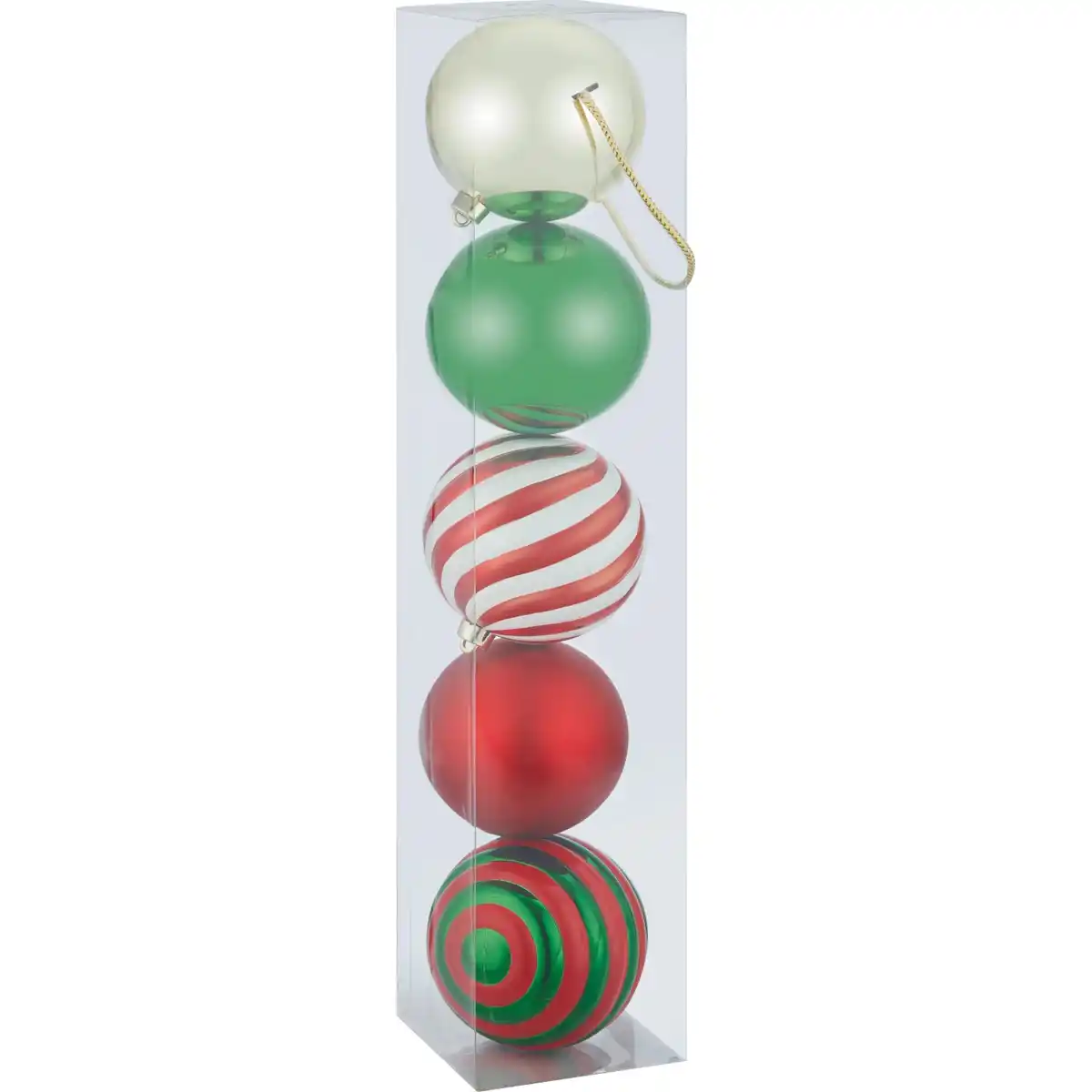 Bild 2 von OBI Weihnachtskugel 15 cm Mehrfarbig Kunststoff Set