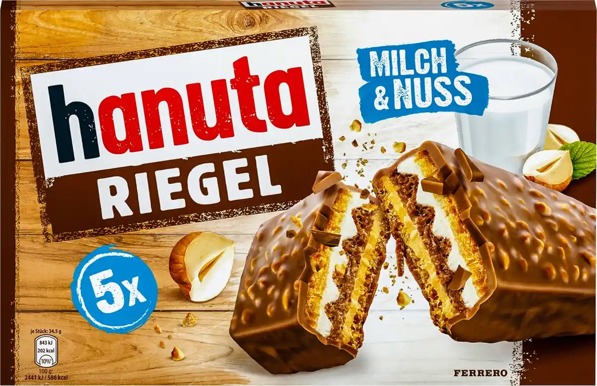 Bild 1 von HANUTA Riegel, 5 St. = 172,5-g-Packg.