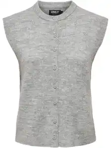 Only ONLSIMONI VEST KNT NOOS Strickweste Grau