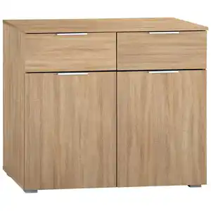 Rauch Möbel Kommode Rauch Alabama, Sonoma Eiche, Holzwerkstoff, 2 Schubladen, 80x81x42 cm, Blauer Engel, Goldenes M, BQ - Bündnis für Qualität, Made in Germany, in verschiedenen Größen erhältl