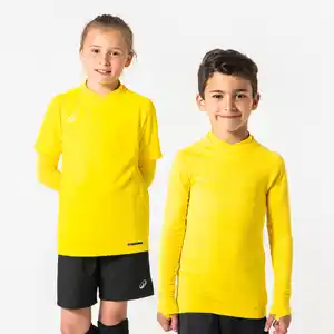 KIPSTA Kinder Fußball Funktionsshirt langarm wärmend - Keepdry gelb
