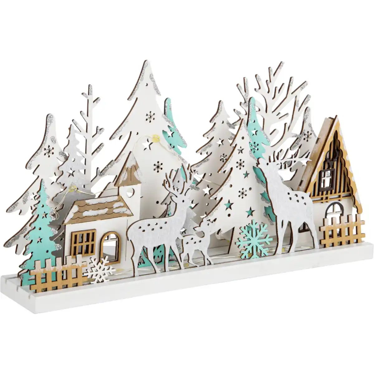 Bild 1 von LED-Winterlandschaft aus Holz 30 x 6 x 16,5 cm