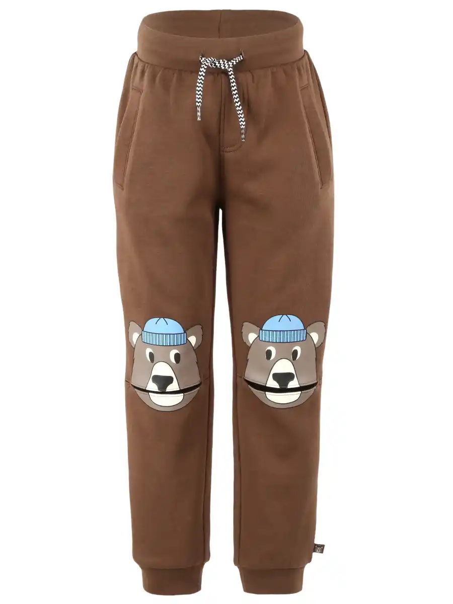 Bild 1 von jungen Jogginghose mit Bärenmotiv Braun