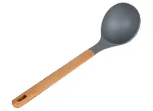 Suppenkelle Kunststoff mit Holzgriff
