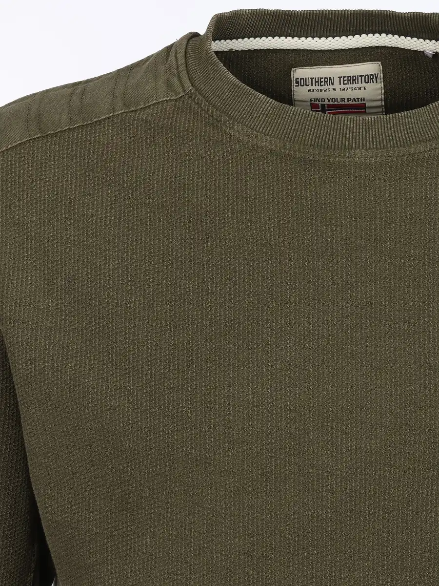 Bild 3 von Herren Struktur Pullover Oliv