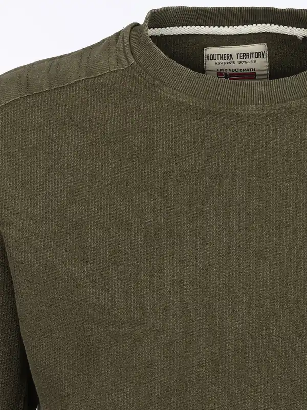 Bild 3 von Herren Struktur Pullover Oliv