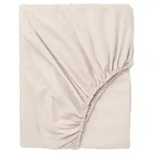 DVALA Spannbettlaken, beige, 90x200 cm
