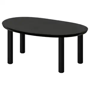 ÖRTRÄSK Couchtisch, schwarz Eschenfurnier, 75x48 cm