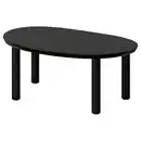 Bild 1 von ÖRTRÄSK Couchtisch, schwarz Eschenfurnier, 75x48 cm
